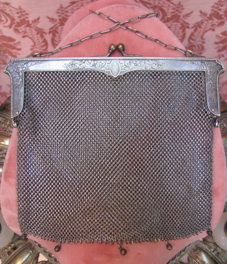 silver chain purse